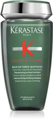 Kérastase Genesis Homme Bain de Force Quotiden čistiaci a vyživujúci šampón pre slabé vlasy s tendenciou vypadávať