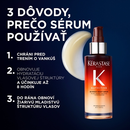 Kérastase Nutritive 8H Magic Night Serum regeneračné nočné sérum s revitalizačným účinkom na vlasy