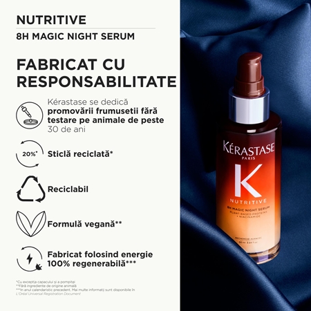 Kérastase Nutritive 8H Magic Night Serum ser de noapte pentru regenerarea pielii cu efect de revitalizare pentru păr