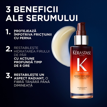 Kérastase Nutritive 8H Magic Night Serum ser de noapte pentru regenerarea pielii cu efect de revitalizare pentru păr