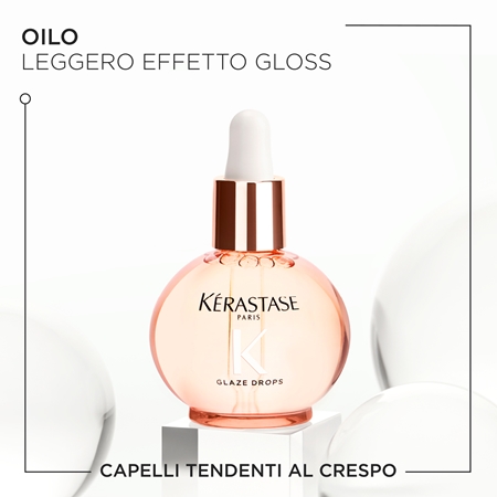 Kérastase Gloss Absolu Glaze Drops olio nutriente per capelli contro i capelli crespi