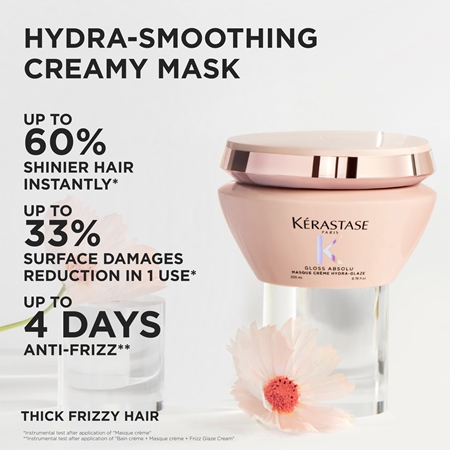 Kérastase Gloss Absolu Masque Créme Hydra-Glaze Hair Mask for unruly and frizzy hair