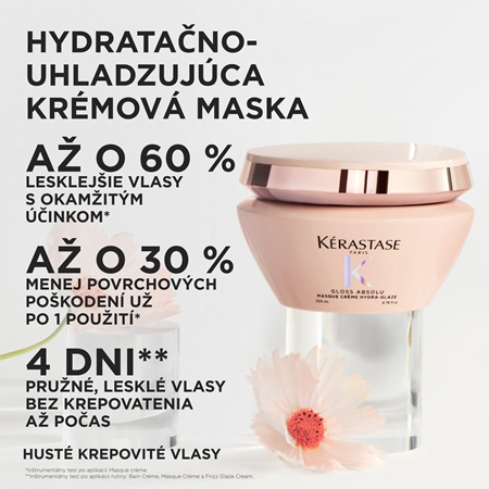 Kérastase Gloss Absolu Masque Créme Hydra-Glaze maska na vlasy pre nepoddajné a krepovité vlasy