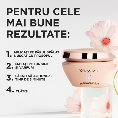 Kérastase Gloss Absolu Masque Créme Hydra-Glaze Masca de par pentru par indisciplinat