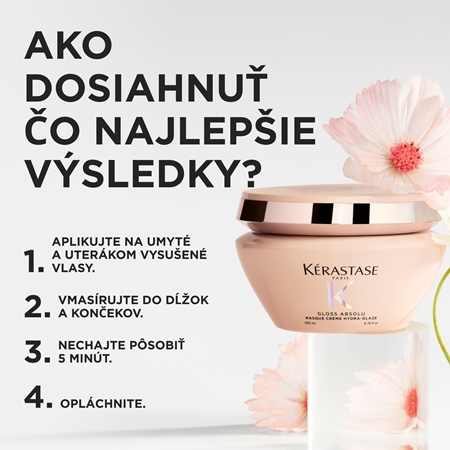 Kérastase Gloss Absolu Masque Créme Hydra-Glaze maska na vlasy pre nepoddajné a krepovité vlasy