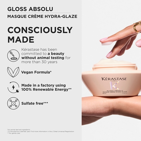 Kérastase Gloss Absolu Masque Créme Hydra-Glaze Hair Mask for unruly and frizzy hair