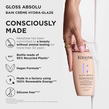 Kérastase Gloss Absolu Créme Bain Hydra-Glaze shampoing bain pour des cheveux brillants et doux