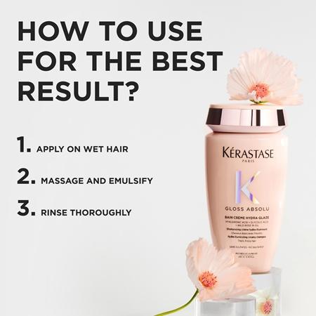 Kérastase Gloss Absolu Créme Bain Hydra-Glaze shampoing bain pour des cheveux brillants et doux