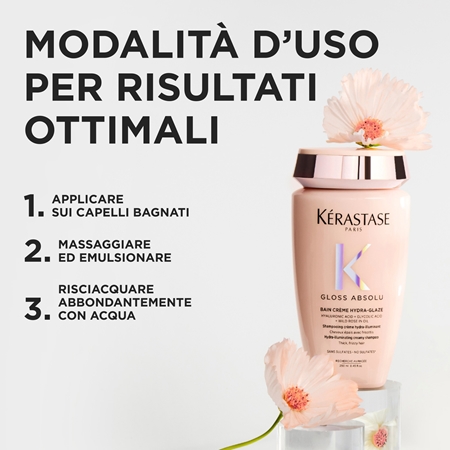 Kérastase Gloss Absolu Créme Bain Hydra-Glaze shampoo per capelli per capelli brillanti e morbidi