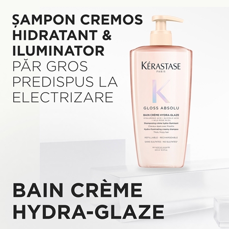 Kérastase Gloss Absolu Créme Bain Hydra-Glaze șampon de baie pentru un par stralucitor si catifelat