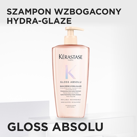 Kérastase Gloss Absolu Créme Bain Hydra-Glaze szampon do kąpieli do nabłyszczania i zmiękczania włosów