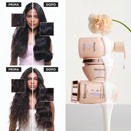 Kérastase Gloss Absolu Frizz - Glaze Cream crema modellante contro i capelli crespi