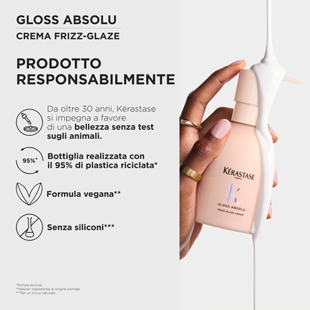 Kérastase Gloss Absolu Frizz - Glaze Cream crema modellante contro i capelli crespi