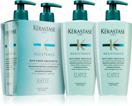 Kérastase Résistance Bain Force Architecte Shampoo mit stärkender Wirkung für geschwächtes und leicht beschädigtes Haar