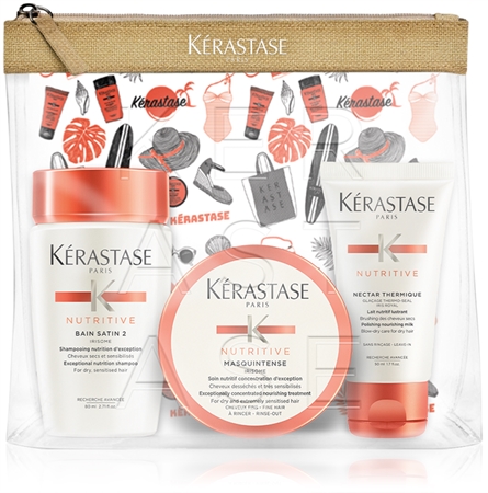 Kérastase Nutritive Travelpouch kit di cosmetici per capelli normali e secchi