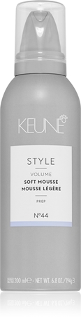 Keune Style Soft Mousse espuma de cabelo para dar volume com fixação média para fixação natural e brilho