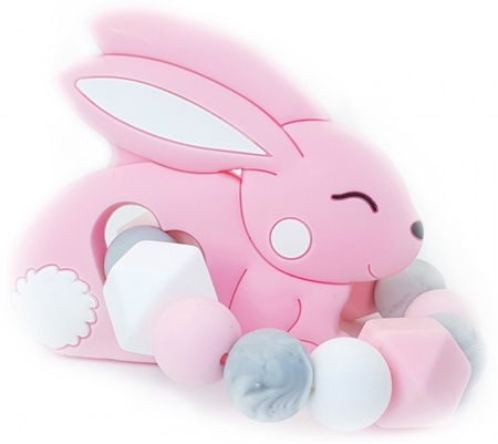 KidPro Pacifier Holder Pink Bunny dummy clip