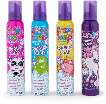Kids Stuff Crazy Soap Blue formbarer Badeschaum für Kinder