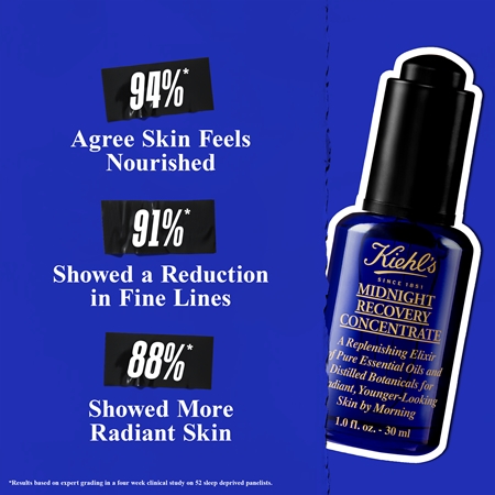 Kiehl's Midnight Recovery Concentrate replenishing nighttime oil