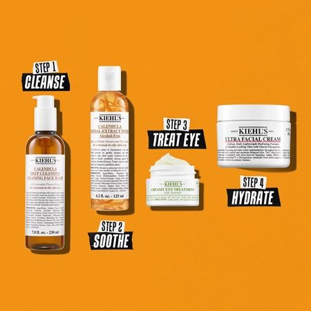 Kiehl's Calendula Deep Cleansing Foaming Face Wash Facial Gel for deep cleansing