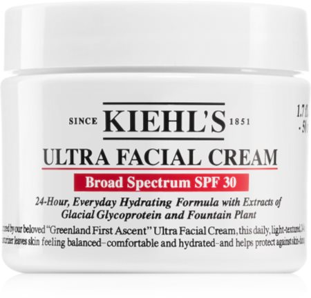 Kiehl's Ultra Facial Cream lekki krem nawilżający na dzień SPF 30