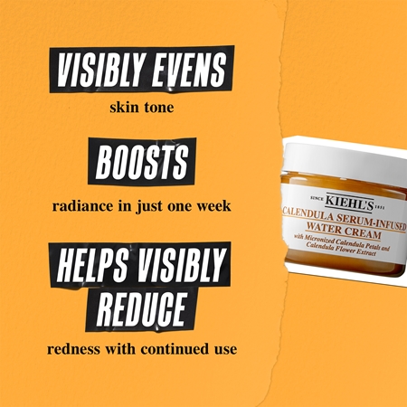 Kiehl's Calendula Serum-Infused Water Cream crème de jour légère hydratante pour tous types de peau, y compris peau sensible