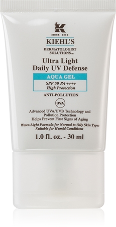 Kiehl's Dermatologist Solutions Ultra Light Daily UV Defense Aqua Gel SPF 50 PA++++ fluide protecteur ultra léger pour tous types de peau, y compris peau sensible