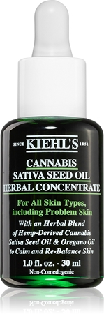 Kiehl's Cannabis Sativa Seed Oil Herbal Concentrate soothing oil serum for all skin types including sensitive