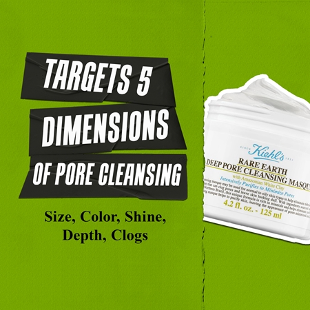 Kiehl's Rare Earth Deep Pore Cleansing Mask Tiefenreinigende Maske zur Reduzierung der Poren