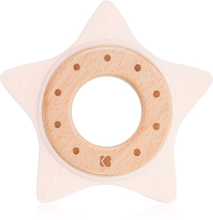 Kikkaboo Silicone and Wood Teether Star hryzadielko