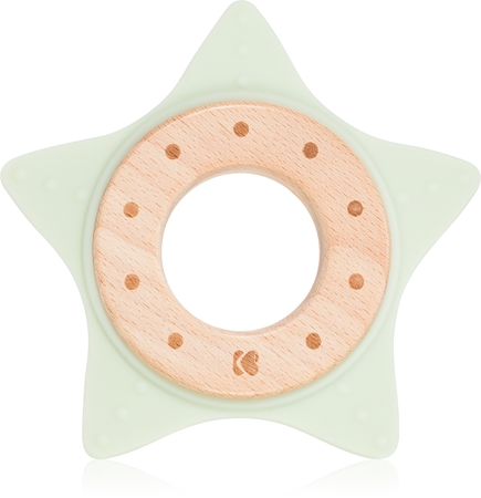 Kikkaboo Silicone and Wood Teether Star bitring