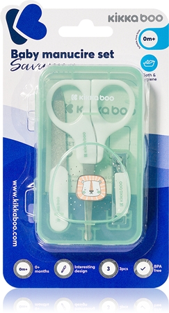 Kikkaboo Baby Manicure Set Savanna Mint sada k péči o dítě Mint