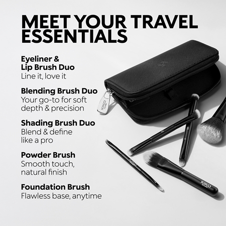 KIKO Milano Travel Brush Set kit de pinceaux avec étui