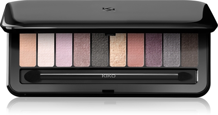 KIKO Milano Soft Nude Palette mit 10 Lidschatten mit einem Pinsel