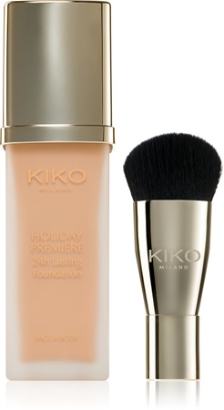 KIKO Milano Holiday Première 24h Lasting Foundation fond de teint liquide waterproof avec pinceau