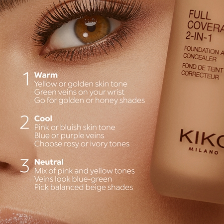 KIKO Milano Full Coverage 2-In-1 alapozó és korrektor 2 az 1-ben