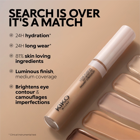 KIKO Milano Love Fusion 24H Moisture Radiant Concealer Langzeit-Korrektor mit feuchtigkeitsspendender Wirkung