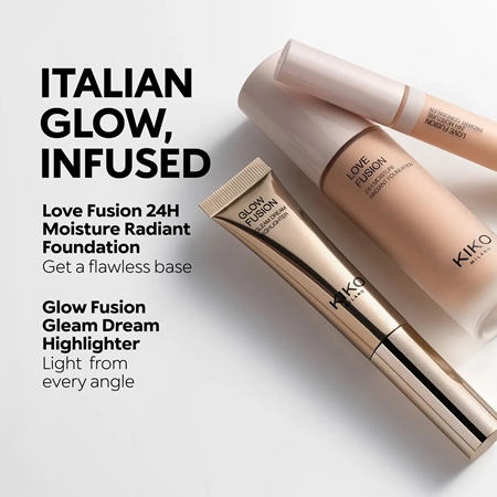 KIKO Milano Love Fusion 24H Moisture Radiant Foundation Langanhaltende cremige Make-up mit feuchtigkeitsspendender Wirkung