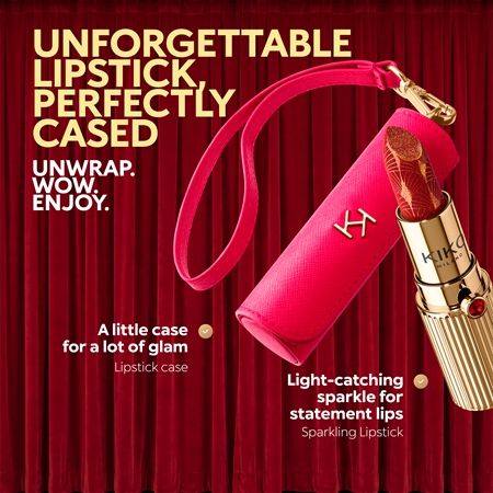 KIKO Milano Twist 'N Twinkle Holiday Hit The Sparkle Lippenstift mit Glitter + Etui