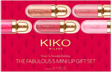 KIKO Milano Twist 'N Twinkle Holiday The Fabulous 5 Mini Set mit Lipglosses mit 3D-Effekt mini