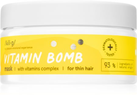 Kilig Vitamin Bomb Mascarilla para reforzar el cabello en profundidad para cabello debilitado