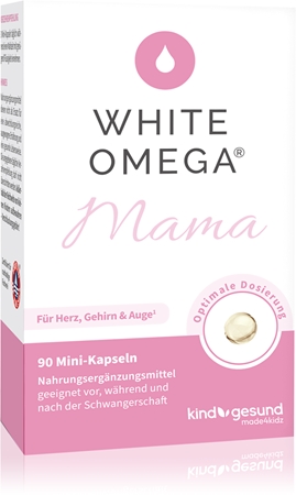 Kindgesund WHITE OMEGA® Mama Omega-3 Kapseln zur Aufrechterhaltung guten Funktion des Organismus