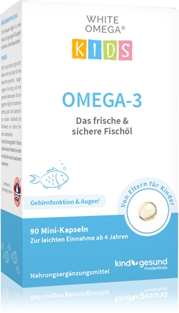 Kindgesund WHITE OMEGA® Kids Omega-3 Kapseln zur Aufrechterhaltung guten Funktion des Organismus