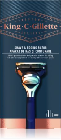 King C. Gillette Shave & Edging Razor Rasierer + Ersatzbürstenköpfe
