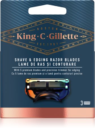 King C. Gillette Shave & Edging Razor heads cabeça refill para barbear