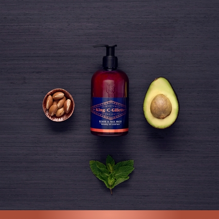 Gillette King C. Beard & Face Wash champô para a barba