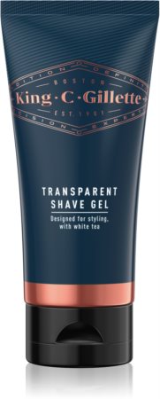 King C. Gillette Transparent Shave Gel White Tea gel na holení