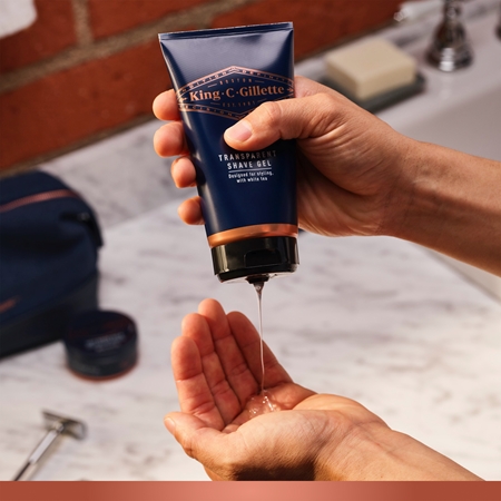 King C. Gillette Transparent Shave Gel White Tea гел за бръснене
