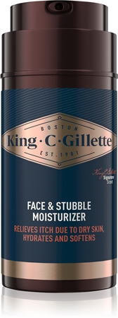 Gillette King C. Face & Stubble Moisturizer hydratační krém na obličej a vousy pro muže