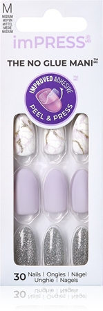 KISS imPRESS The No Glue Mani Medium umělé nehty samolepicí